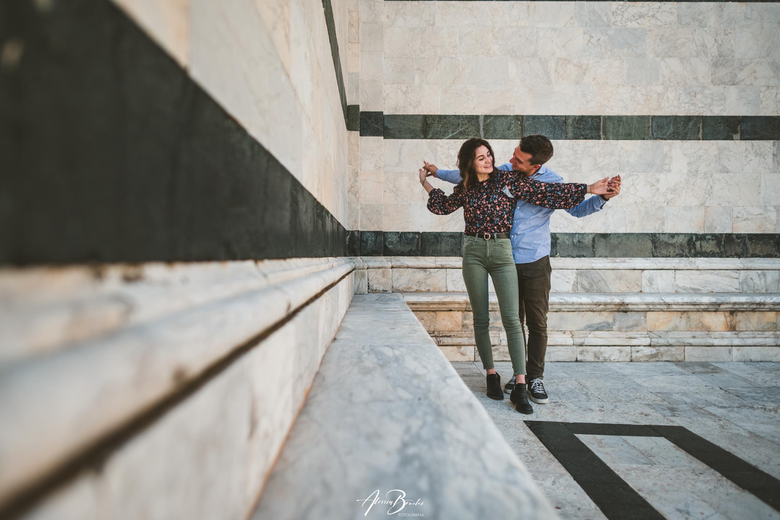 Engagement photos in Siena, Tuscany.