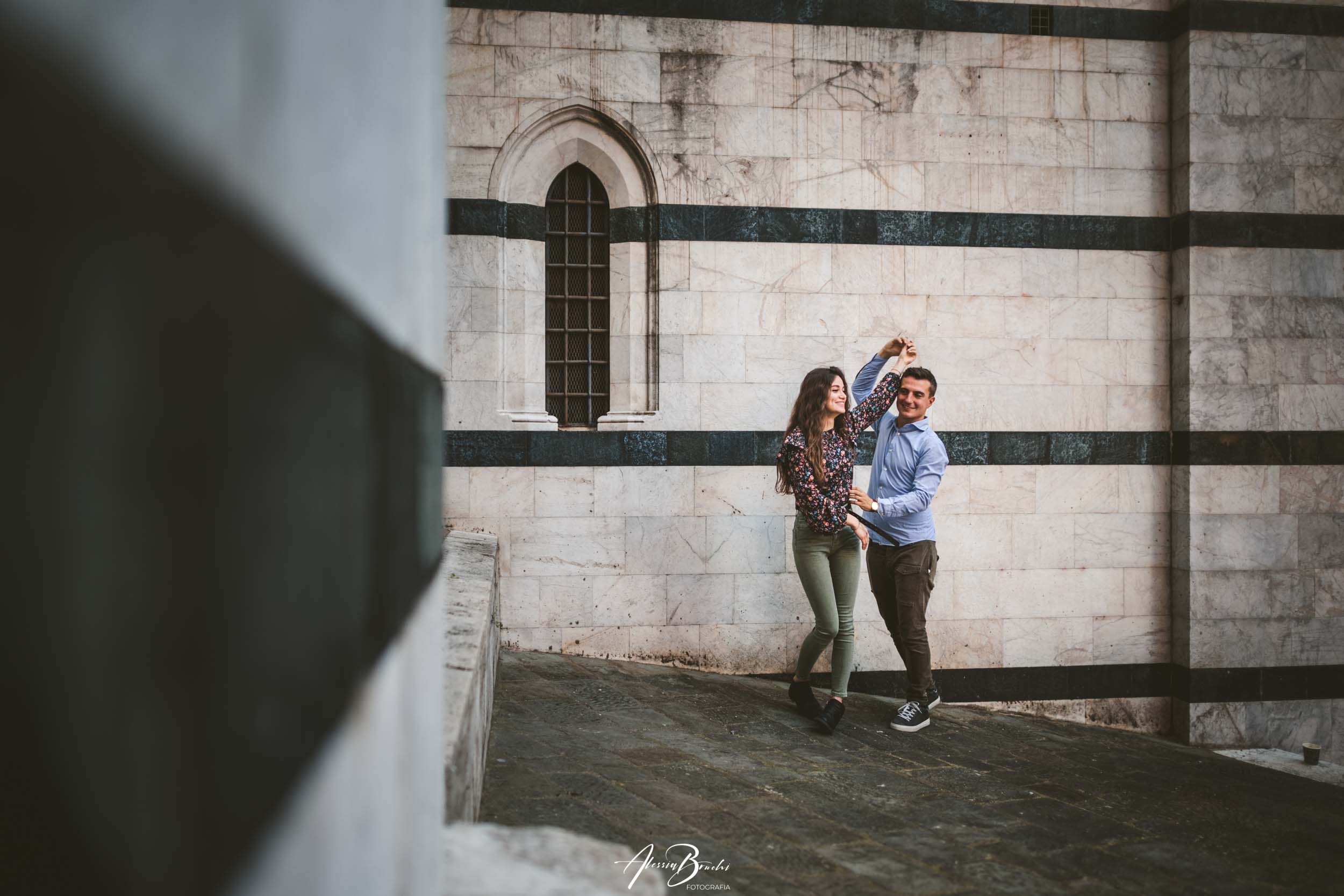 Engagement photos in Siena, Tuscany.