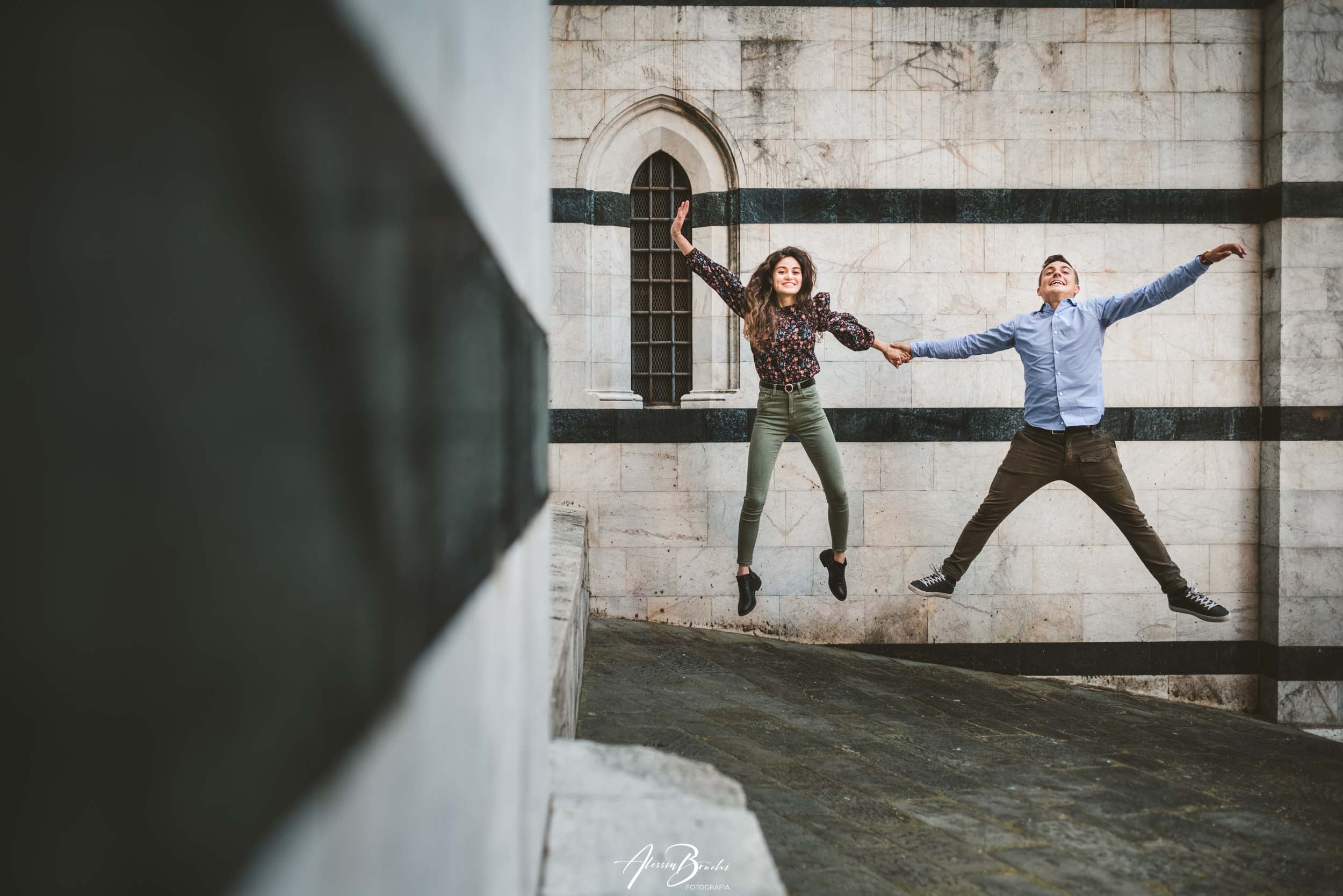 Engagement photos in Siena, Tuscany.