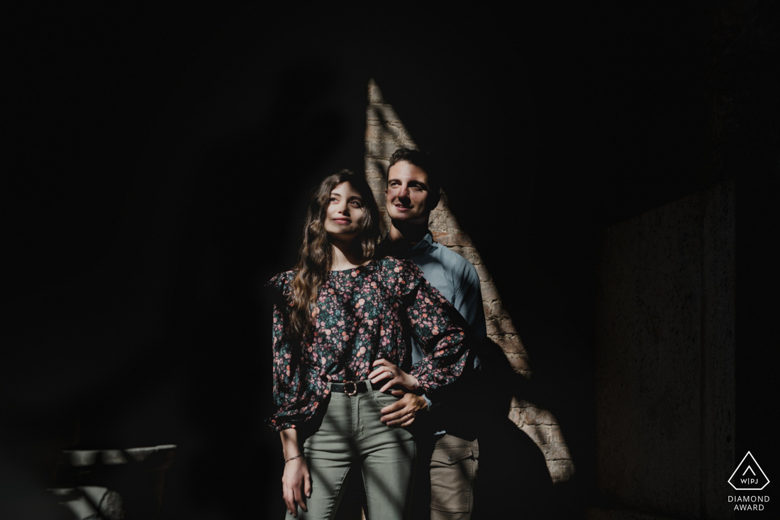 Engagement photos in Crete Senesi, Tuscany.