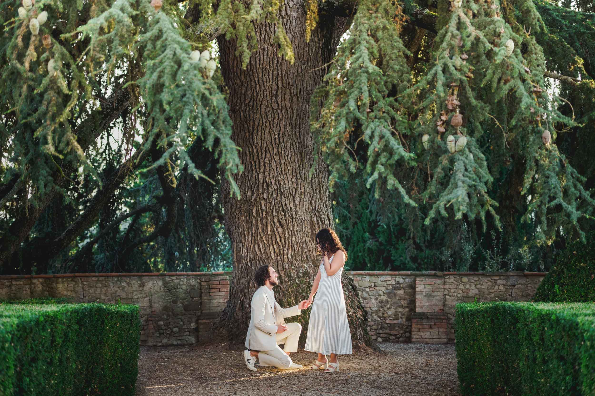 Romantic Proposal in Tuscany